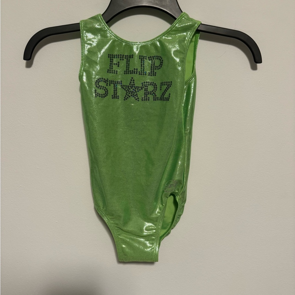Shimmering Green Kids gymnastics-Dance leotard
